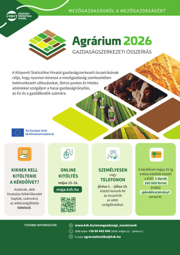 Agrárium 2026 gazdaságszerkezeti összeírás