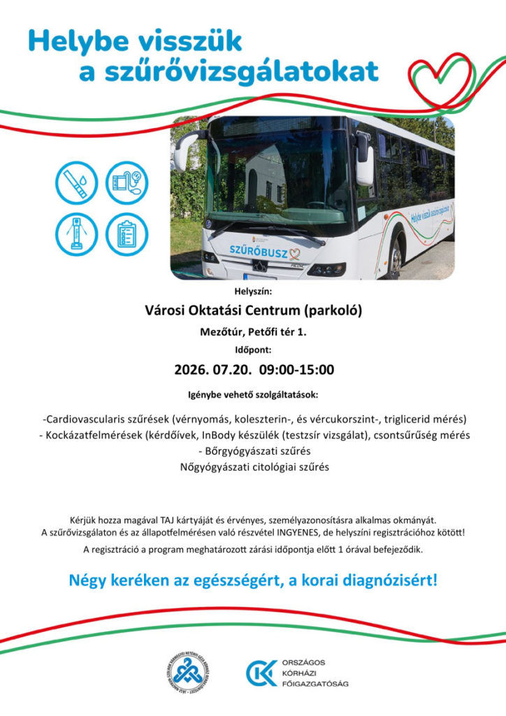 Helybe visszük szűrővizsgálatokat
